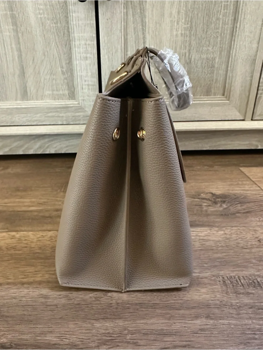 NWT!! 19V69 Italia by Versace Litchi Pattern Tote Bag, Detachable Strap, Luxury